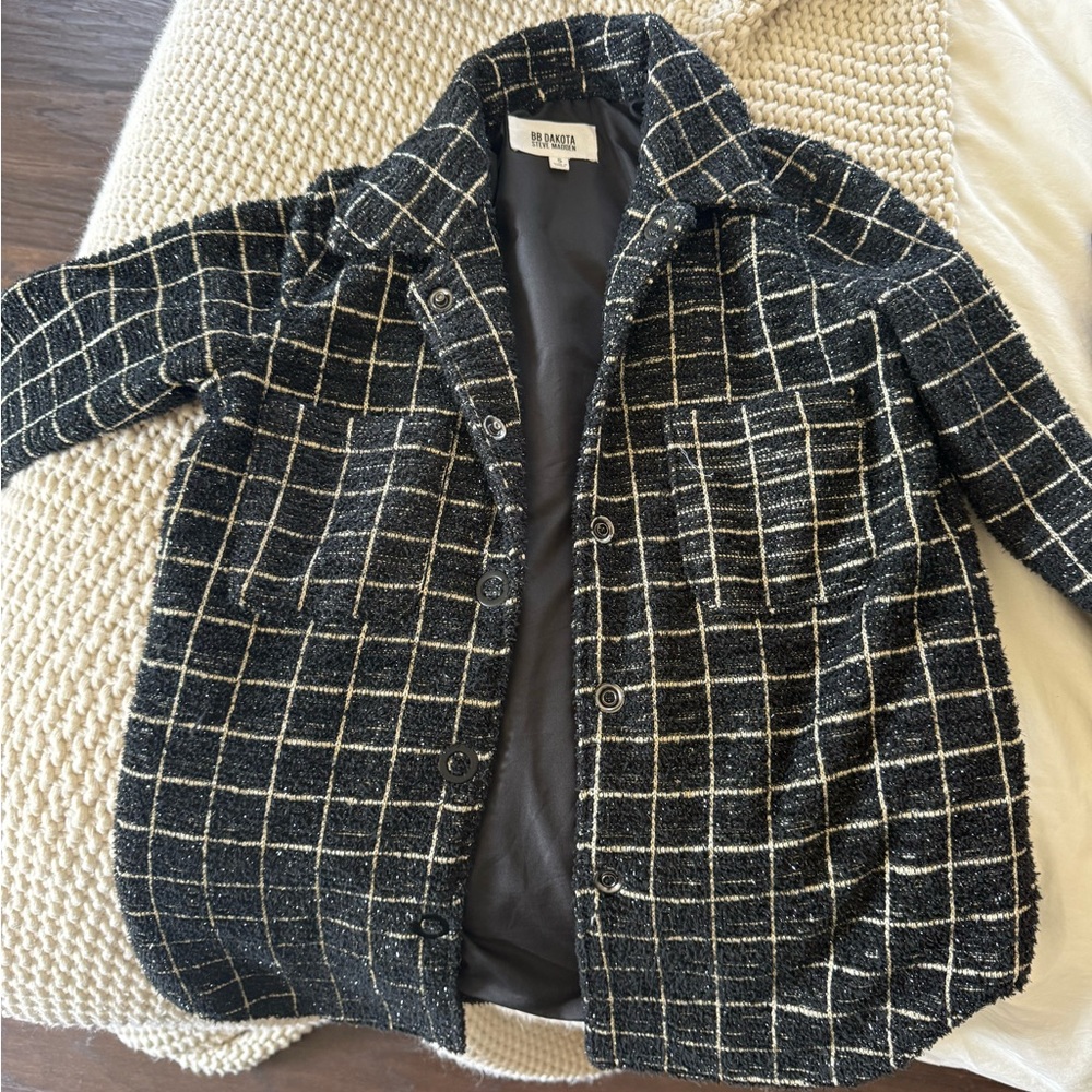 Plaid Button-Up Coat
